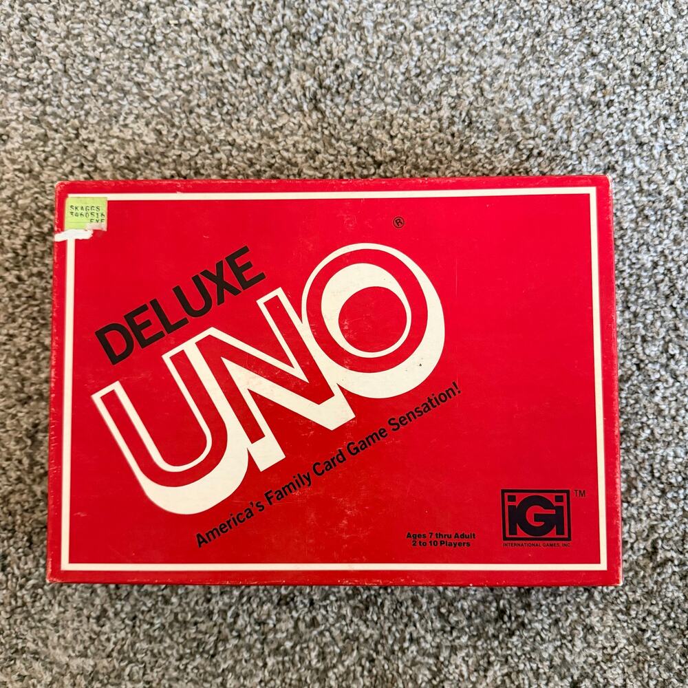 Vintage UNO Card Game Scorecards Tray Deck 1978